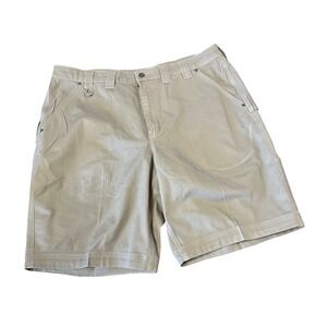 Duluth Trading Co Mens 40 Flex‎ Fire Hose Shorts Utility Workwear Beige